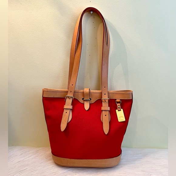 Vintage Dooney & Bourke Cabriolet Leather Shoulder Tote Bag